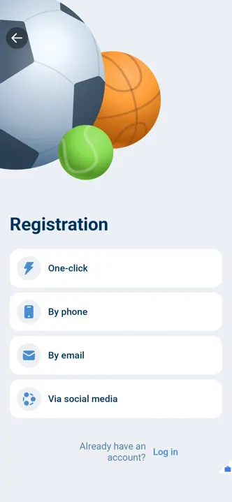 Reference 1xBet account screen on Android
